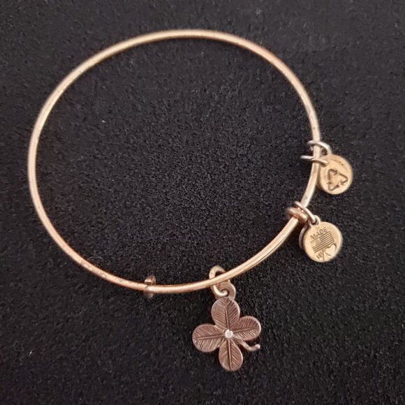 Alex and Ani Jewelry - Alex & Ani Gold 4 Leaf Clover Gold Bangle Bracelet    20